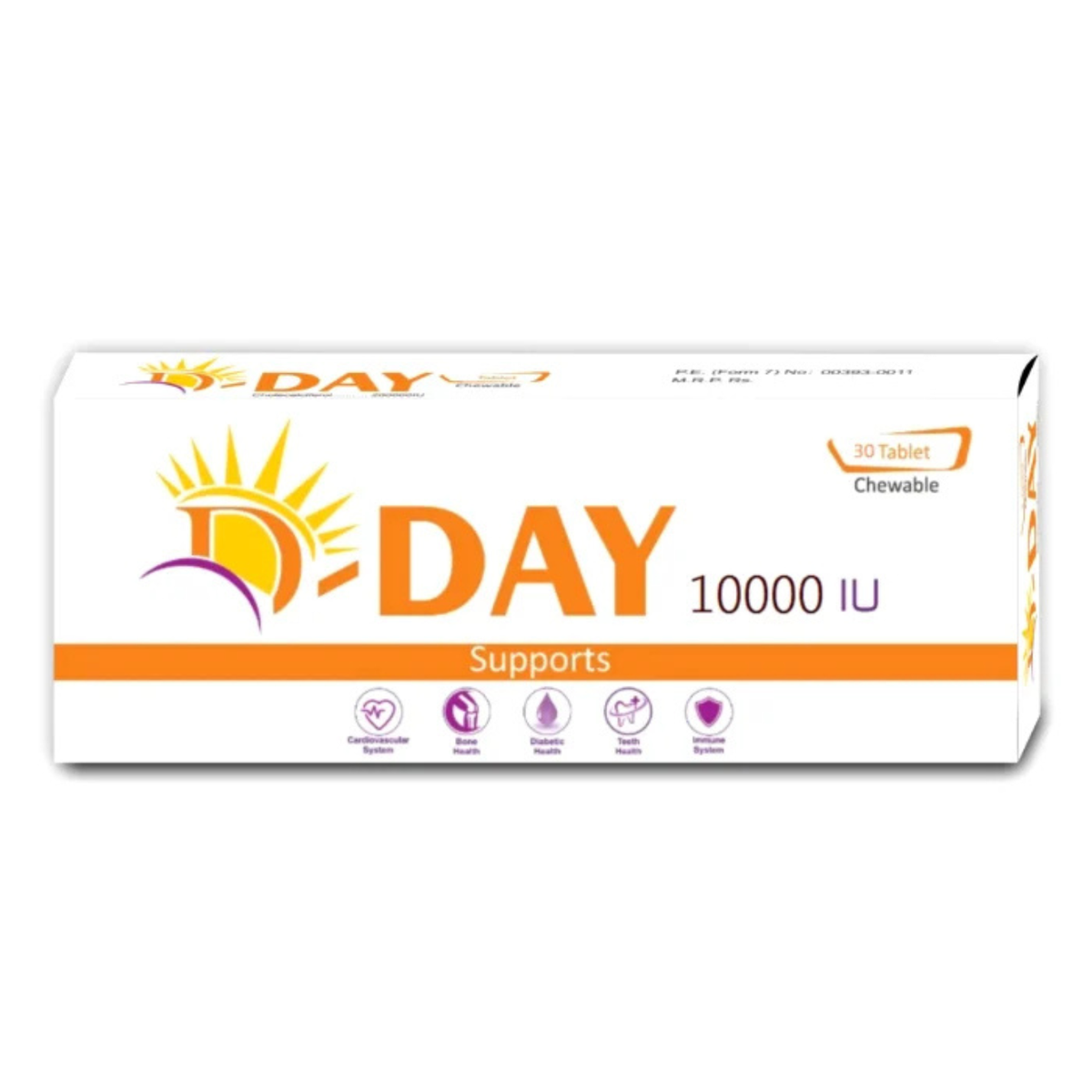 D Day Vitamin D3 10,000 IU Supplement - Best High-Potency Vitamin D3 in Pakistan for Bone & Immune Health