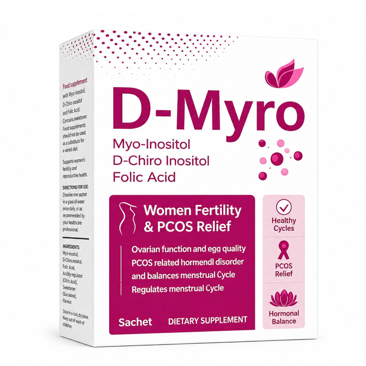 D-Myro | Myo-Inositol, D-Chiro Inositol & Folic Acid Supplement